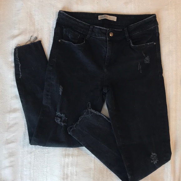 z1975 zara basic dept denim black